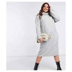 NWT Nordstrom Vero Moda Sweater Dress Wool Blend Oversize Camel Size S/M